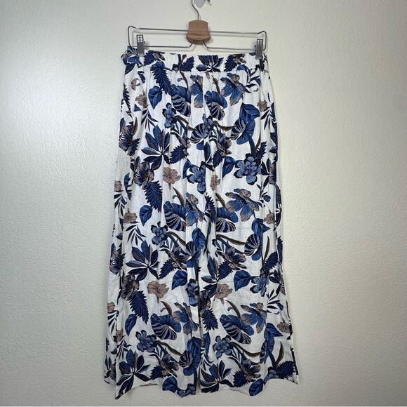 Sigrid Olsen Floral Belted Linen Blend Pants Size 6 - Picture 12 of 12